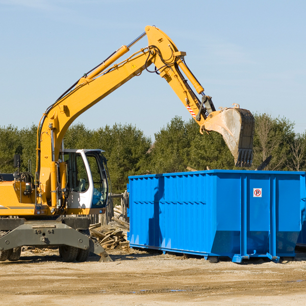 are there any restrictions on where a residential dumpster can be placed in Baldwin MI